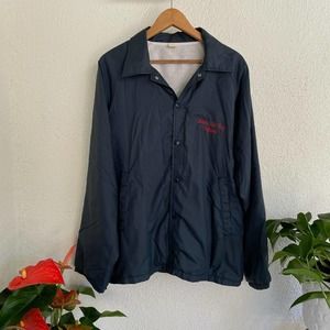 Vintage navy blue Marina Del Rey California bomber jacket